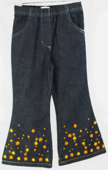 Esprit Schlag-Jeans mit niedlichen Applikationen auf den Hosenbeinen